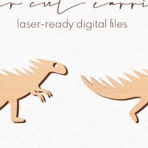 Intra απο ξύλο plywood 3mm-4mm πάχος - Σκουλαρίκια Dinosaur Silhouette | Δίασταση 3x3 cm INTRAFABR-112553625