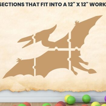 Intra απο ξύλο plywood Χρώμα wenge 3mm-4mm πάχος - Διακόσμηση τοίχου Dinosaur Δίασταση 40x50 cm INTRAFABR-35155258 - Image 3