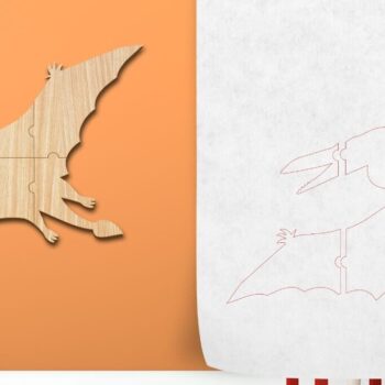 Intra απο ξύλο plywood Χρώμα wenge 3mm-4mm πάχος - Διακόσμηση τοίχου Dinosaur Δίασταση 40x50 cm INTRAFABR-35155258 - Image 8