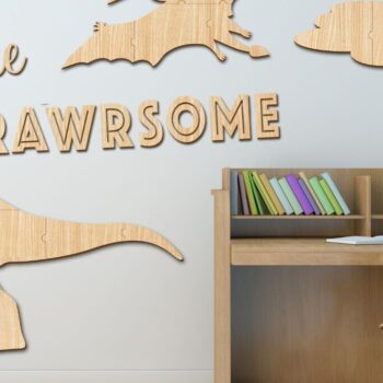 Intra απο ξύλο plywood Χρώμα wenge 3mm-4mm πάχος - Διακόσμηση τοίχου Dinosaur Δίασταση 40x50 cm INTRAFABR-35155258 - Image 11