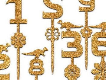 Intra απο ξύλο plywood  Χρώμα wenge 3mm-4mm πάχος - Dinosaurs Cake Topper Number Design Δίασταση 30x30 cm INTRAFABR-121423253 - Image 3