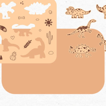 Intra απο ξύλο plywood Χρώμα wenge 3mm-4mm πάχος - Dinosaurs Kids Puzzle | με λέιζερ Δίασταση 30x20 cm INTRAFABR-83144257 - Image 2