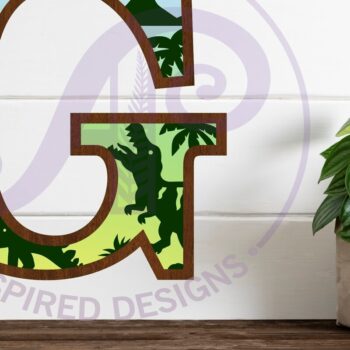 Intra απο ξύλο plywood Χρώμα wenge 3mm-4mm πάχος - Dinosaurs Large G Wall Letter 3 Layer Δίασταση 30x20 cm INTRAFABR-119253185 - Image 1