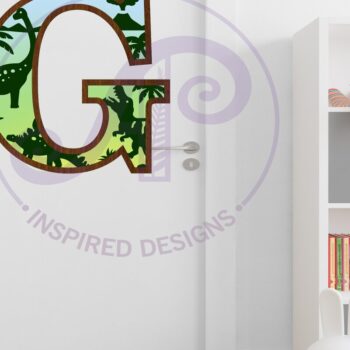 Intra απο ξύλο plywood Χρώμα wenge 3mm-4mm πάχος - Dinosaurs Large G Wall Letter 3 Layer Δίασταση 30x20 cm INTRAFABR-119253185 - Image 3