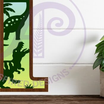 Intra απο ξύλο plywood  Χρώμα wenge 3mm-4mm πάχος - Dinosaurs Large I Wall Letter 3 Layer Δίασταση 30x20 cm INTRAFABR-26094133 - Image 1