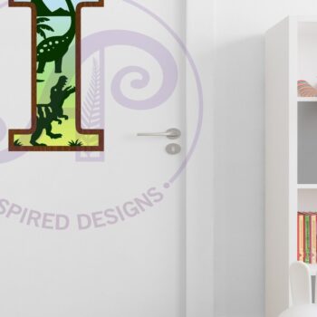 Intra απο ξύλο plywood  Χρώμα wenge 3mm-4mm πάχος - Dinosaurs Large I Wall Letter 3 Layer Δίασταση 30x20 cm INTRAFABR-26094133 - Image 3