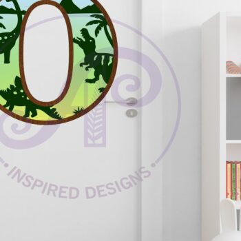 Intra απο ξύλο plywood  Χρώμα wenge 3mm-4mm πάχος - Dinosaurs Large O Wall Letter 3 Layer Δίασταση 30x20 cm INTRAFABR-111466914 - Image 3