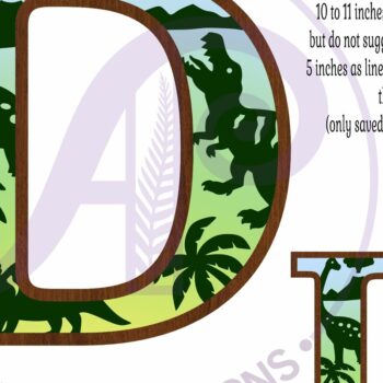 Intra απο ξύλο plywood  Χρώμα wenge 3mm-4mm πάχος - Dinosaurs Large U Wall Letter 3 Layer Δίασταση 30x20 cm INTRAFABR-65391406 - Image 4