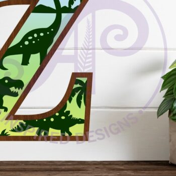 Intra απο ξύλο plywood Χρώμα wenge 3mm-4mm πάχος - Dinosaurs Large Z Wall Letter 3 Layer Δίασταση 30x20 cm INTRAFABR-70518767 - Image 1