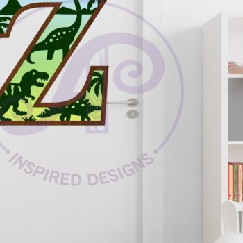 Intra απο ξύλο plywood Χρώμα wenge 3mm-4mm πάχος - Dinosaurs Large Z Wall Letter 3 Layer Δίασταση 30x20 cm INTRAFABR-70518767 - Image 3