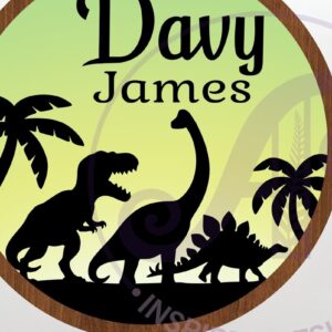 Intra απο ξύλο plywood  Χρώμα wenge 3mm-4mm πάχος - Τοίχος προσωποποιημένου ονόματος με στρώσεις δεινοσαύρων Δίασταση 40x50 cm INTRAFABR-112012806