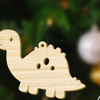 Intra απο ξύλο plywood  Χρώμα wenge 3mm-4mm πάχος - Χριστουγεννιάτικη διακόσμηση Diplodocus Baby Dinosaur Δίασταση 5x2 cm INTRAFABR-84108851 - Image 2