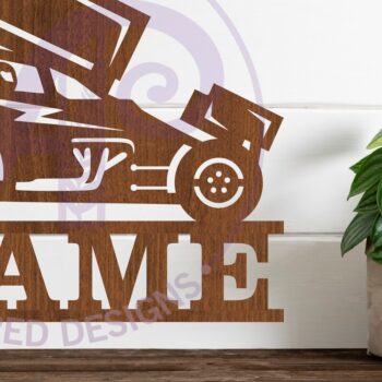 Intra απο ξύλο plywood  Χρώμα wenge 3mm-4mm πάχος - Σήμα ονόματος αυτοκινήτου Dirt Racer Sprint Δίασταση 30x20 cm INTRAFABR-84109055 - Image 1