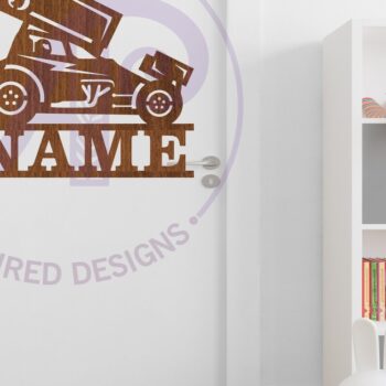 Intra απο ξύλο plywood  Χρώμα wenge 3mm-4mm πάχος - Σήμα ονόματος αυτοκινήτου Dirt Racer Sprint Δίασταση 30x20 cm INTRAFABR-84109055 - Image 4