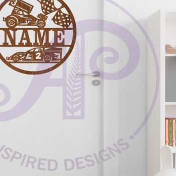 Intra απο ξύλο plywood  Χρώμα wenge 3mm-4mm πάχος - Dirt Racing Cars Σήμα ονόματος Δίασταση 30x20 cm INTRAFABR-84108295 - Image 3