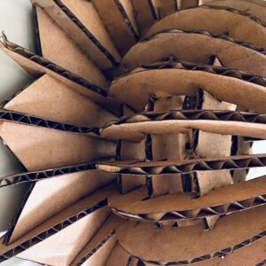 Intra απο ξύλο plywood  Χρώμα wenge 3mm-4mm πάχος - Ντίσκο Αμπαζούρ με λέιζερ Δίασταση 30x20 cm INTRAFABR-84108614