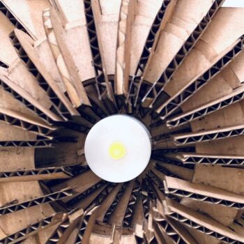 Intra απο ξύλο plywood  Χρώμα wenge 3mm-4mm πάχος - Ντίσκο Αμπαζούρ με λέιζερ Δίασταση 30x20 cm INTRAFABR-84108614 - Image 2