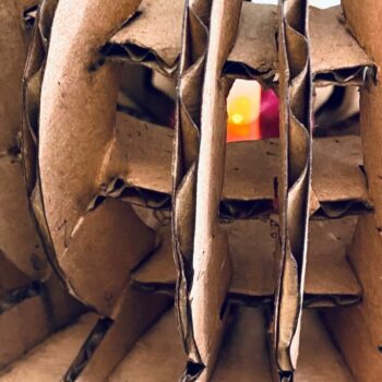 Intra απο ξύλο plywood  Χρώμα wenge 3mm-4mm πάχος - Ντίσκο Αμπαζούρ με λέιζερ Δίασταση 30x20 cm INTRAFABR-84108614 - Image 3