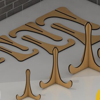 Intra απο ξύλο plywood Χρώμα wenge 3mm-4mm πάχος - Βάση οθόνης / Σχέδιο κορνίζας Easel Δίασταση 20x25 cm INTRAFABR-105215503 - Image 1