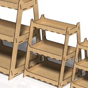 Intra απο ξύλο plywood  Χρώμα wenge 3mm-4mm πάχος - Βάση οθόνης, θήκη, Stander Δίασταση 20x20 cm INTRAFABR-120357827