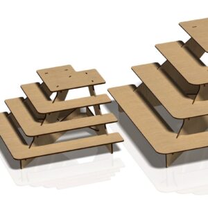 Intra απο ξύλο plywood  Χρώμα wenge 3mm-4mm πάχος - Βάση οθόνης, θήκη, Stander Δίασταση 20x20 cm INTRAFABR-8048149