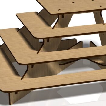 Intra απο ξύλο plywood  Χρώμα wenge 3mm-4mm πάχος - Βάση οθόνης, θήκη, Stander Δίασταση 20x20 cm INTRAFABR-8048149 - Image 3