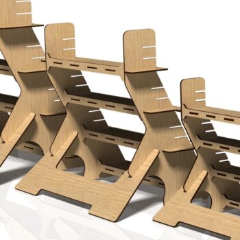 Intra απο ξύλο plywood  Χρώμα wenge 3mm-4mm πάχος - Βάση οθόνης, θήκη, Stander Δίασταση 20x20 cm INTRAFABR-125310778 - Image 2