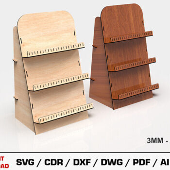 Intra απο ξύλο plywood Χρώμα wenge 3mm-4mm πάχος - Εμφάνιση υ κοπής με λέιζερ βάσης Δίασταση 3x3 cm INTRAFABR-102702191 - Image 1