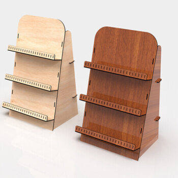 Intra απο ξύλο plywood Χρώμα wenge 3mm-4mm πάχος - Εμφάνιση υ κοπής με λέιζερ βάσης Δίασταση 3x3 cm INTRAFABR-102702191 - Image 2