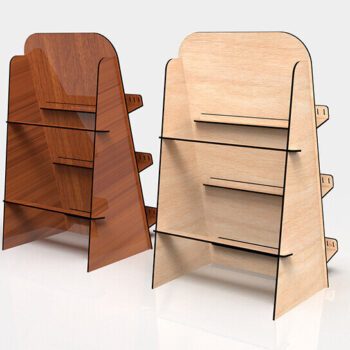 Intra απο ξύλο plywood Χρώμα wenge 3mm-4mm πάχος - Εμφάνιση υ κοπής με λέιζερ βάσης Δίασταση 3x3 cm INTRAFABR-102702191 - Image 3