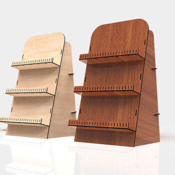 Intra απο ξύλο plywood Χρώμα wenge 3mm-4mm πάχος - Εμφάνιση υ κοπής με λέιζερ βάσης Δίασταση 3x3 cm INTRAFABR-102702191 - Image 4