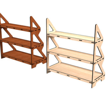 Intra απο ξύλο plywood Χρώμα wenge 3mm-4mm πάχος - Εμφάνιση υ κοπής με λέιζερ βάσης, ράφι Δίασταση 30x20 cm INTRAFABR-121334647 - Image 5
