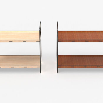 Intra απο ξύλο plywood  Χρώμα wenge 3mm-4mm πάχος - Εμφάνιση υ κοπής με λέιζερ βάσης, ράφι Δίασταση 30x20 cm INTRAFABR-117418784 - Image 2