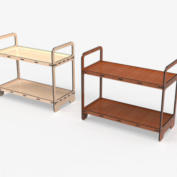 Intra απο ξύλο plywood  Χρώμα wenge 3mm-4mm πάχος - Εμφάνιση υ κοπής με λέιζερ βάσης, ράφι Δίασταση 30x20 cm INTRAFABR-117418784 - Image 3