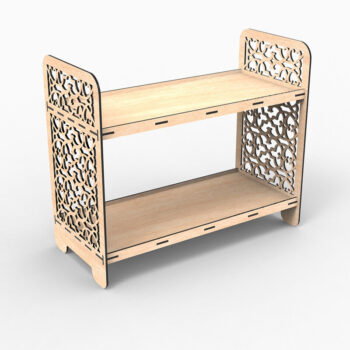 Intra απο ξύλο plywood Χρώμα wenge 3mm-4mm πάχος - Εμφάνιση υ κοπής με λέιζερ βάσης, ράφι Δίασταση 30x20 cm INTRAFABR-99096682 - Image 2