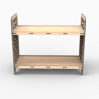 Intra απο ξύλο plywood Χρώμα wenge 3mm-4mm πάχος - Εμφάνιση υ κοπής με λέιζερ βάσης, ράφι Δίασταση 30x20 cm INTRAFABR-99096682 - Image 3