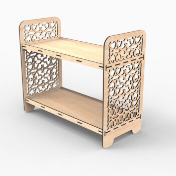 Intra απο ξύλο plywood Χρώμα wenge 3mm-4mm πάχος - Εμφάνιση υ κοπής με λέιζερ βάσης, ράφι Δίασταση 30x20 cm INTRAFABR-99096682 - Image 5