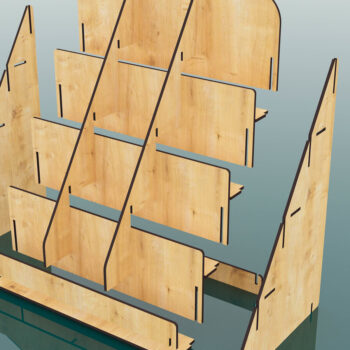 Intra απο ξύλο plywood  Χρώμα wenge 3mm-4mm πάχος - Εμφάνιση αρχείων κοπής με λέιζερ βάσης Δίασταση 320x235 cm INTRAFABR-123642002 - Image 3