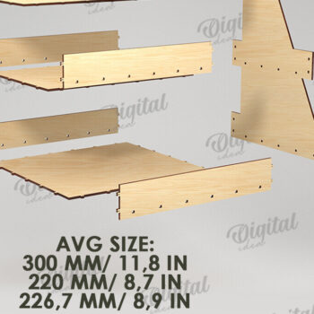 Intra απο ξύλο plywood  Χρώμα wenge 3mm-4mm πάχος - βάσης οθόνης. Ξύλινο σταντ Δίασταση 30x20 cm INTRAFABR-102528025 - Image 2