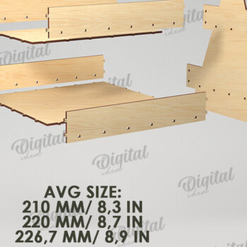 Intra απο ξύλο plywood  Χρώμα wenge 3mm-4mm πάχος - βάσης οθόνης. Ξύλινο σταντ Δίασταση 30x20 cm INTRAFABR-102527994 - Image 2