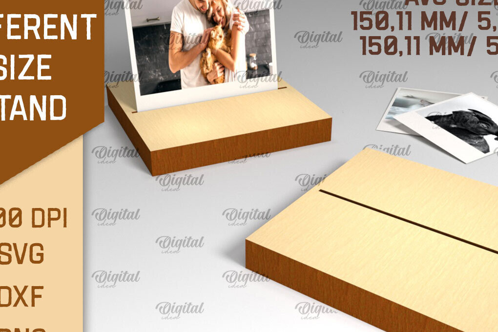 Intra απο ξύλο plywood  Χρώμα wenge 3mm-4mm πάχος - Εμφάνιση Stand LaserCut. Ξύλινη βάση Δίασταση 30x20 cm INTRAFABR-102063025