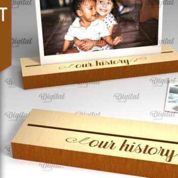 Intra απο ξύλο plywood  Χρώμα wenge 3mm-4mm πάχος - Εμφάνιση Stand LaserCut. Ξύλινη βάση Δίασταση 30x20 cm INTRAFABR-102063032 - Image 1