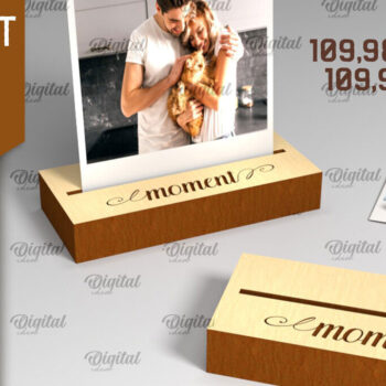 Intra απο ξύλο plywood  Χρώμα wenge 3mm-4mm πάχος - Εμφάνιση Stand LaserCut. Ξύλινη βάση Δίασταση 30x20 cm INTRAFABR-102063110 - Image 1