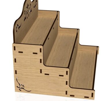 Intra απο ξύλο plywood  Χρώμα wenge 3mm-4mm πάχος - Βάση οθόνης, Βάση σε επίπεδα, Δίασταση 20x20 cm INTRAFABR-102063010 - Image 2