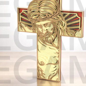 Intra απο ξύλο plywood  Χρώμα wenge 3mm-4mm πάχος - Σετ Divine Jesus – Layered Grace Δίασταση 40x50 cm INTRAFABR-112154424 - Image 15