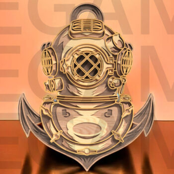 Intra απο ξύλο plywood  Χρώμα wenge 3mm-4mm πάχος - Καταδυτικό κράνος άγκυρα Layered Δίασταση 4x4 cm INTRAFABR-79049806 - Image 1