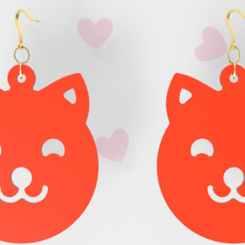 Intra απο ξύλο plywood Χρώμα wenge 3mm-4mm πάχος - DIY σκουλαρίκια γάτας, σχέδιο γάτας με Δίασταση 3x3 cm INTRAFABR-83146677 - Image 1