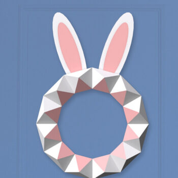 Intra απο ξύλο plywood  Χρώμα wenge 3mm-4mm πάχος - DIY Πασχαλινή γιρλάντα - 3d Papercraft Δίασταση 40x23 cm INTRAFABR-35685635 - Image 1