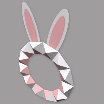 Intra απο ξύλο plywood  Χρώμα wenge 3mm-4mm πάχος - DIY Πασχαλινή γιρλάντα - 3d Papercraft Δίασταση 40x23 cm INTRAFABR-35685635 - Image 3