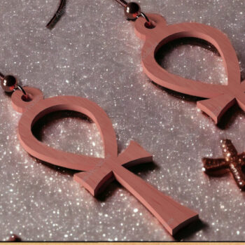 Intra απο ξύλο plywood  Χρώμα wenge 3mm-4mm πάχος - Πρότυπα σετ κοσμημάτων DIY Ακρυλικά Ξύλινα Δίασταση 3x3 cm INTRAFABR-81344882 - Image 2